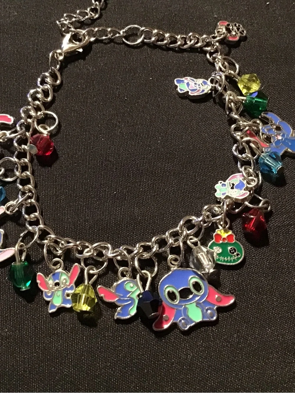 Stitch Charm Bracelet with Multicolor Beads